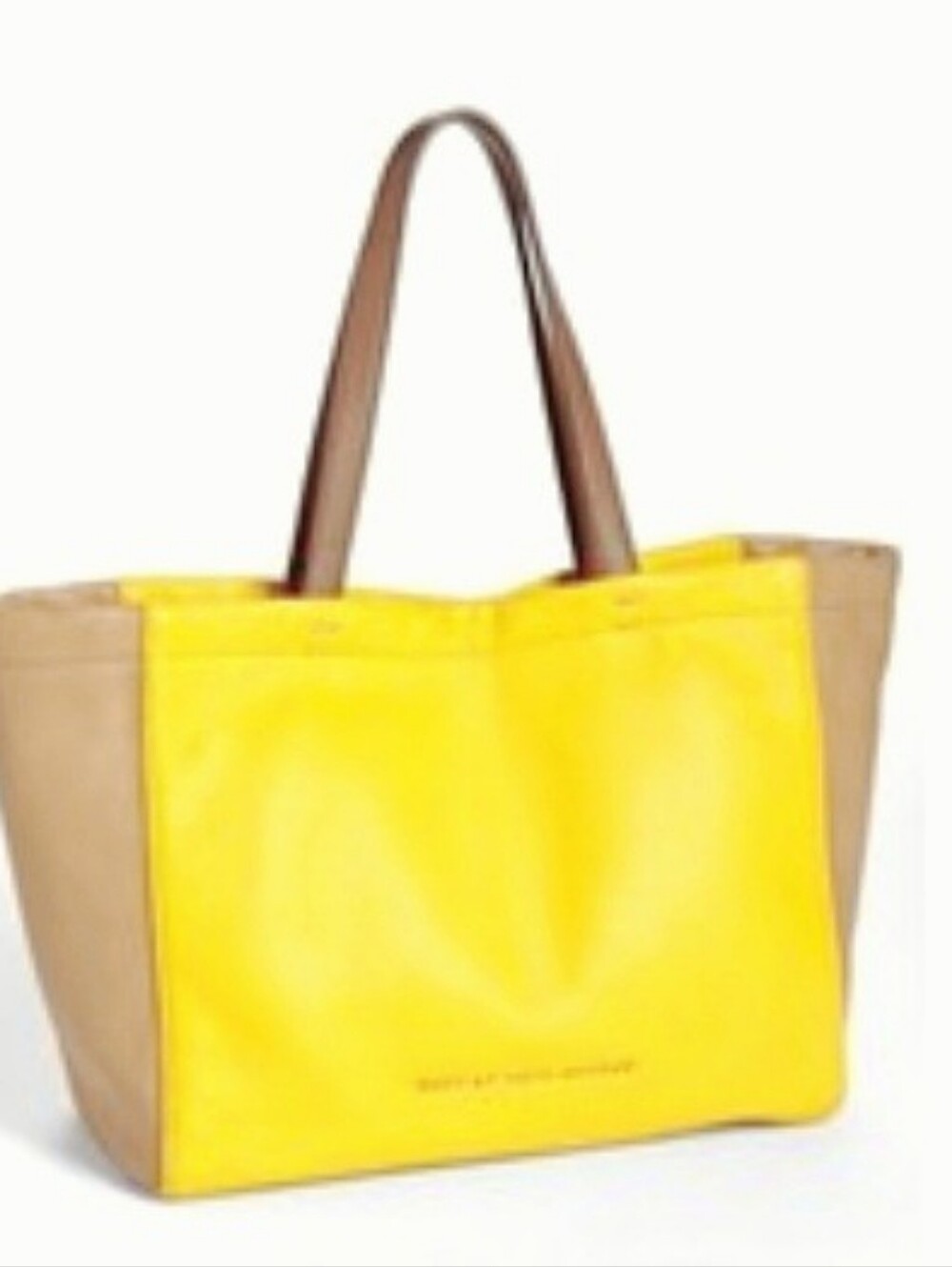 Marc by Marc Jacobs What's the T Tote Yellow and Taupe Leather💛🤎